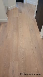 Different types of flooring materials in interior residential